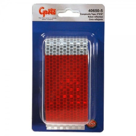 Grote Cnsptytape- 11X7- Red/Slv- 2X18Strps 5/B Conspicuty Tape, 40650-5 40650-5